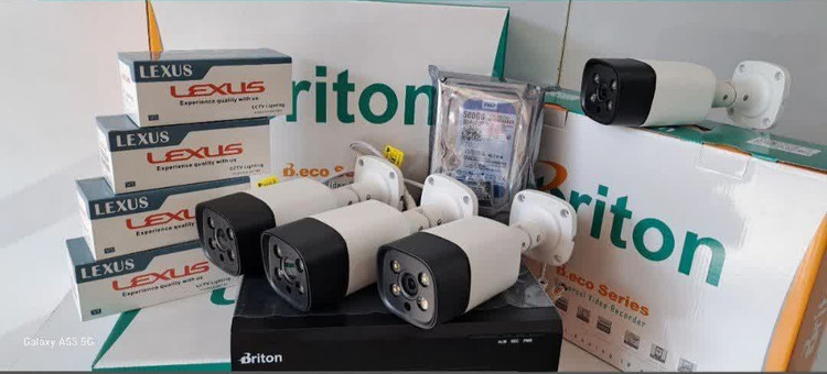 پک دوربین مداربسته برایتون + دوربین بولت وولکس میکروفندار (انتخاب تعداد دوربین)